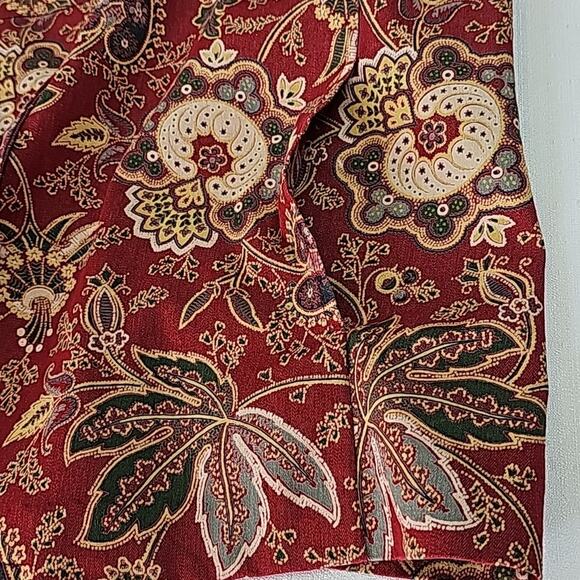 Vintage Women Sz L Paisley Y2K Art to Wear Grunge Pockets Shoulder Pads Jacket - Picture 4 of 12